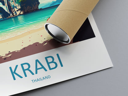 Krabi Thailand Travel Poster