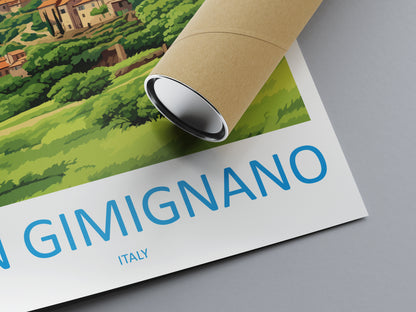 San Gimignano Italy Travel Poster