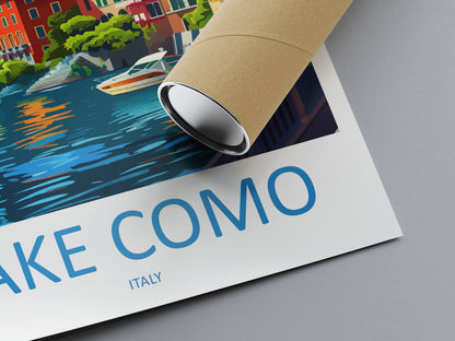 Lake Como Italy Travel Poster