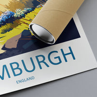 Bamburgh Castle England Travel Poster