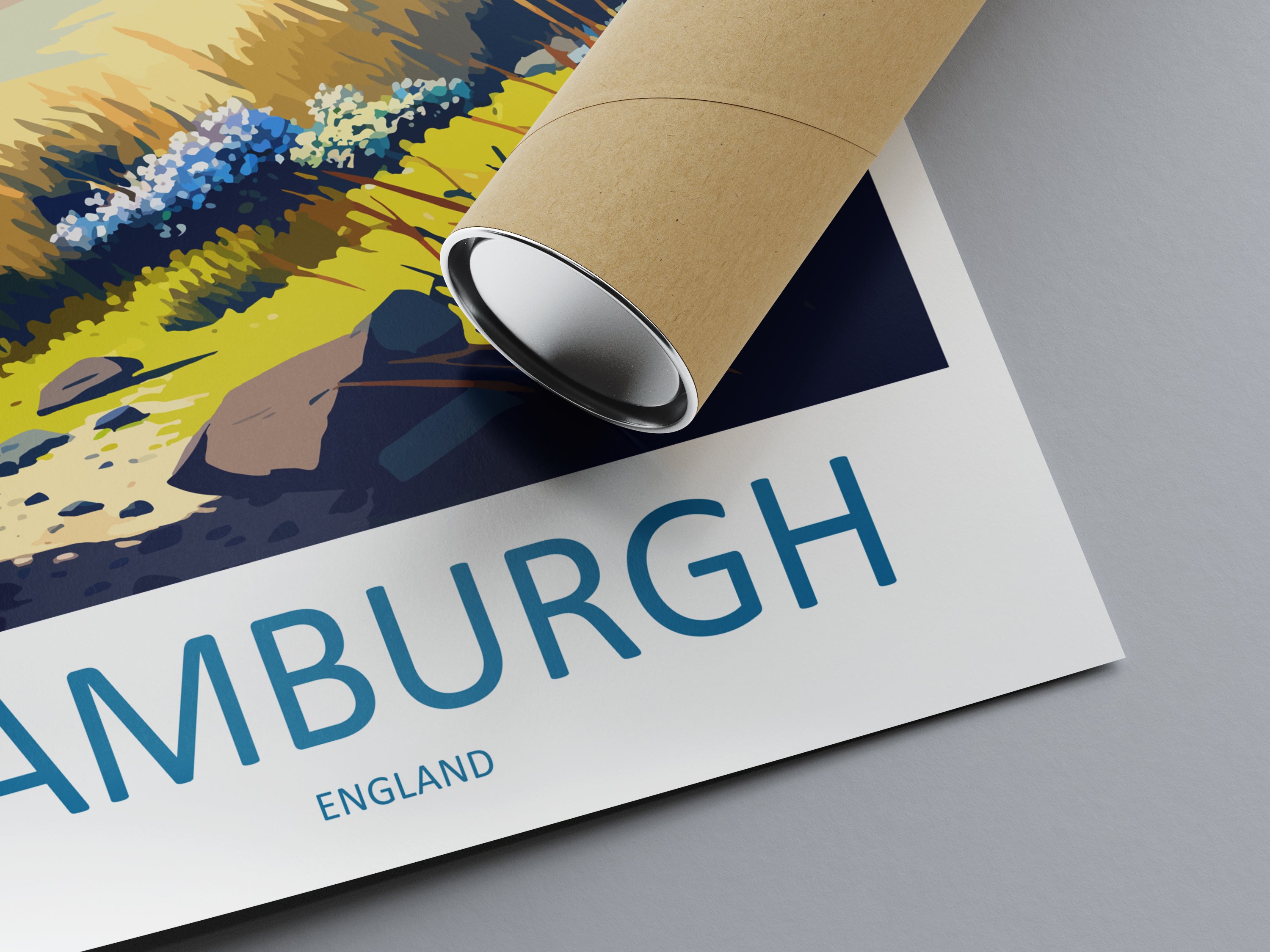 Bamburgh Castle England Travel Poster