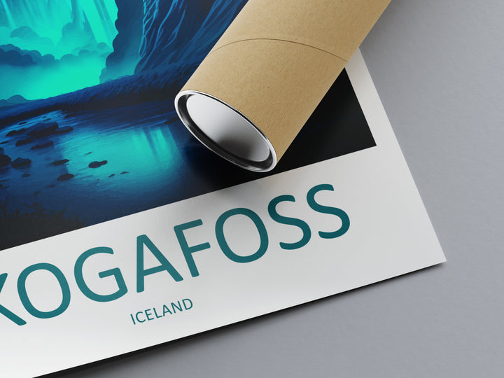 Skogafoss Iceland Travel Poster