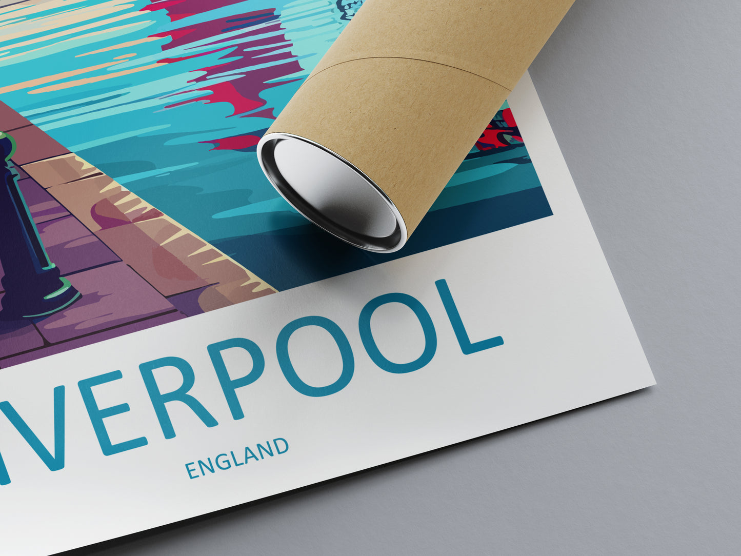 Liverpool England Travel Poster