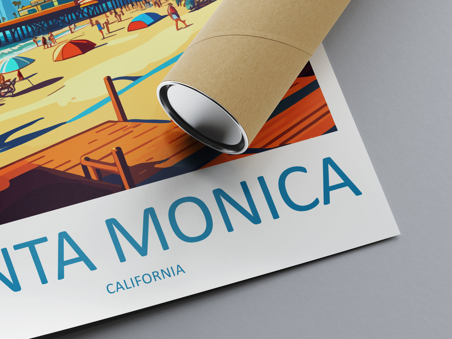 Santa Monica USA Travel Poster