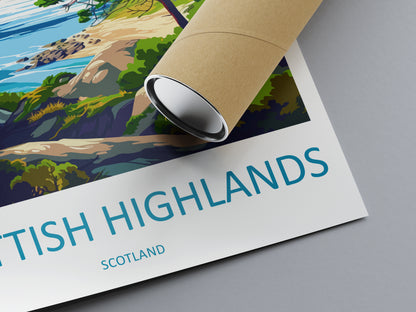 Scottish Highlands Scotland Travel Poster