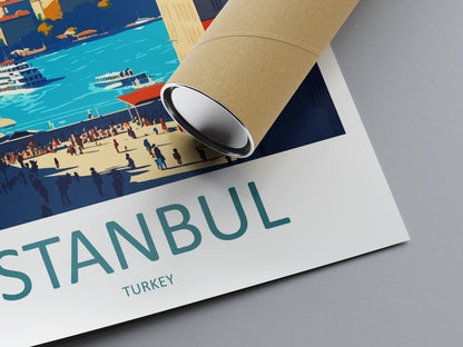 Istanbul Turkey Travel Poster