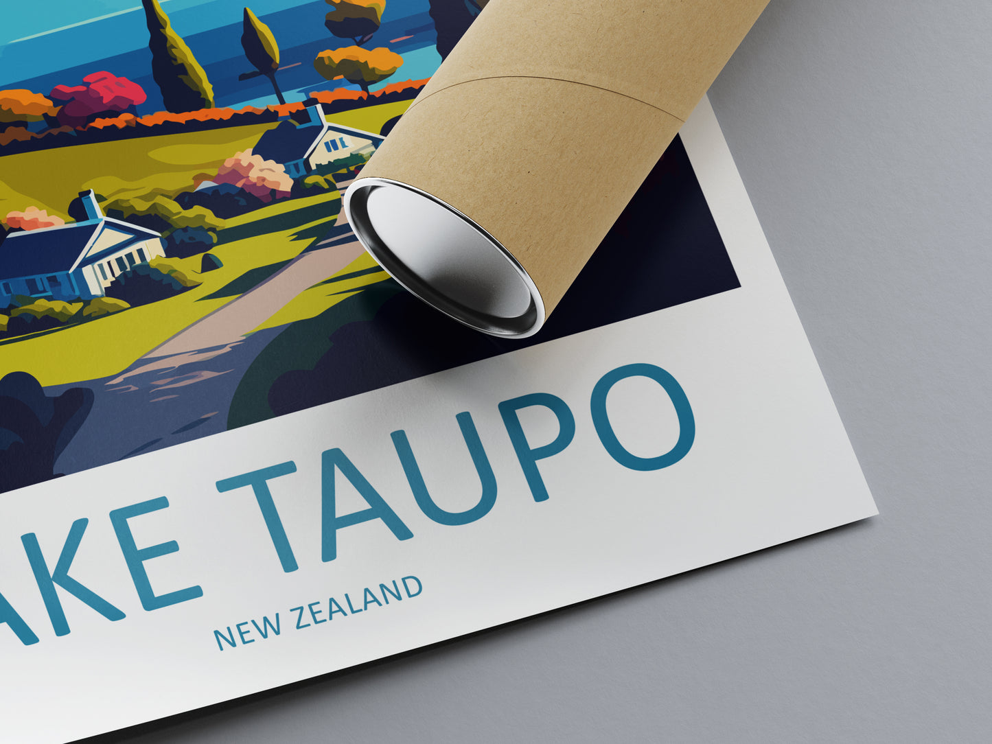 Lake Taupo New Zealand Travel Poster