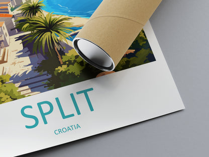 Split Croatia Travel Poster