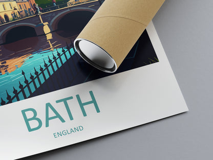 Bath England Travel Poster