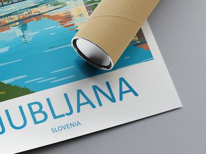 Ljubljana Slovenia Travel Poster