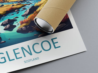 Glencoe Scotland Travel Poster