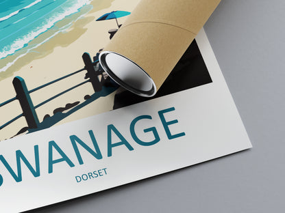Swanage England Travel Poster
