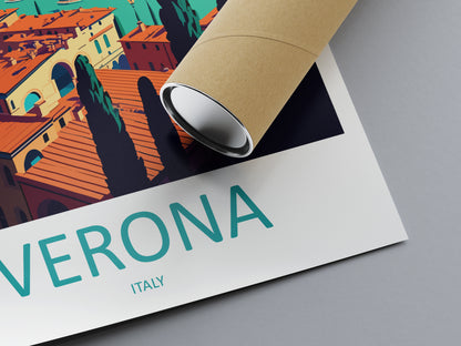 Verona Italy Travel Poster