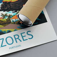 Azores Portugal Travel Poster