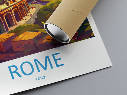 Rome Italy Travel Poster