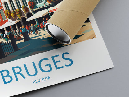 Bruges Belgium Travel Poster