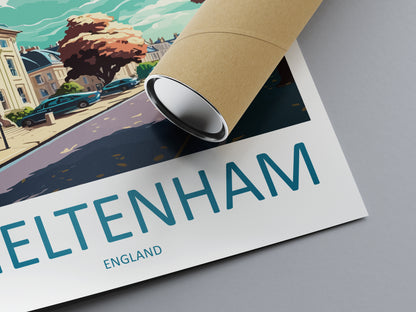 Cheltenham England Travel Poster