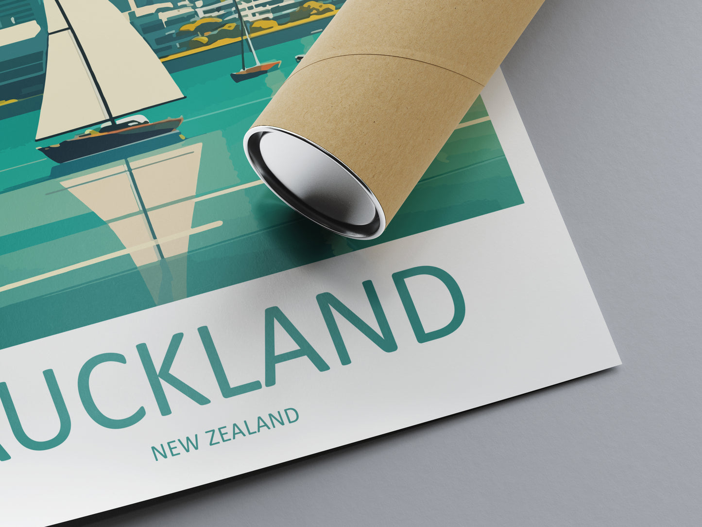 Auckland New Zealand Travel Poster