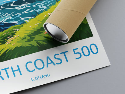 North Coast 500 Scotland Travel Poster