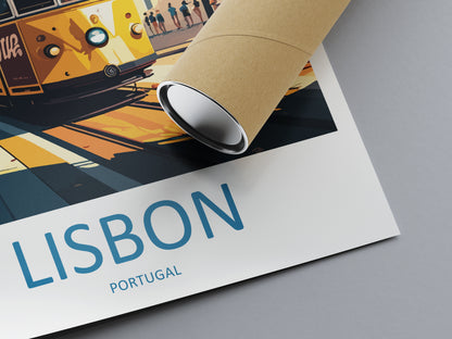 Lisbon Portugal Travel Poster