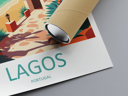 Lagos Portugal Travel Poster