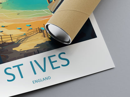 St Ives England Travel Poster