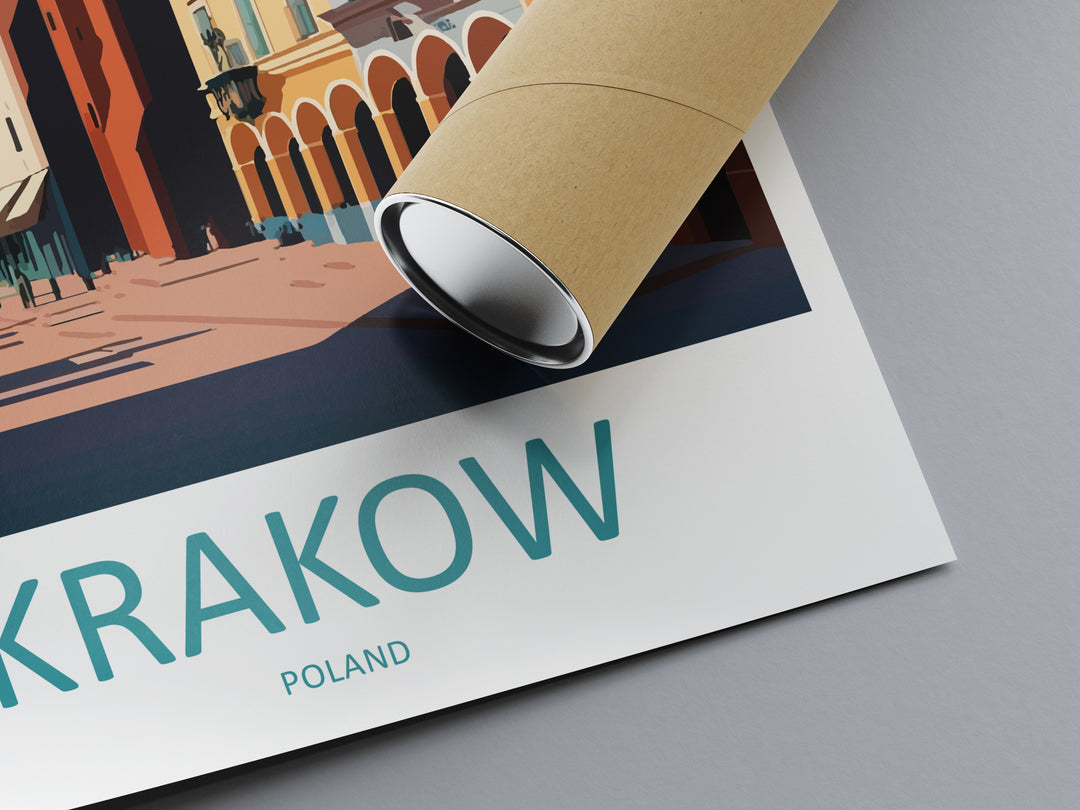 Krakow Poland Travel Poster