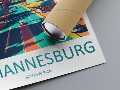 Johannesburg South Africa Travel Poster