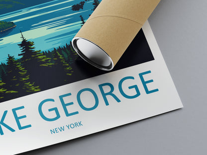 Lake George USA Travel Poster