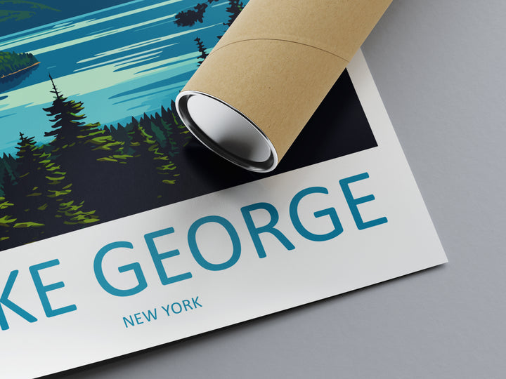 Lake George USA Travel Poster