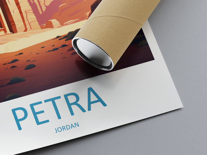 Petra Jordan Travel Poster