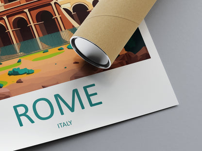 Rome Italy Travel Poster