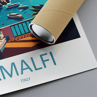 Amalfi Italy Travel Poster