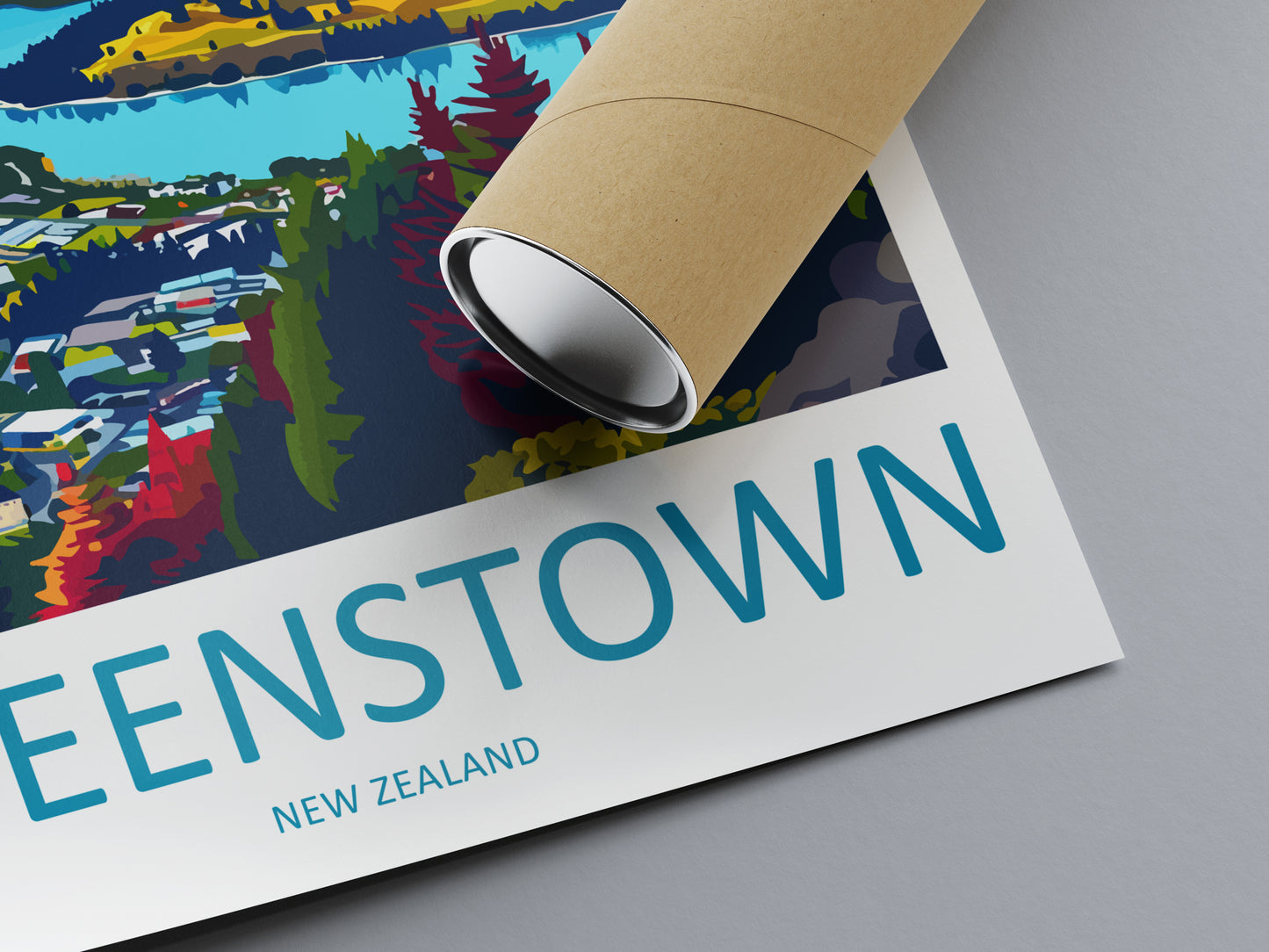 Queenstown New Zealand Travel Poster