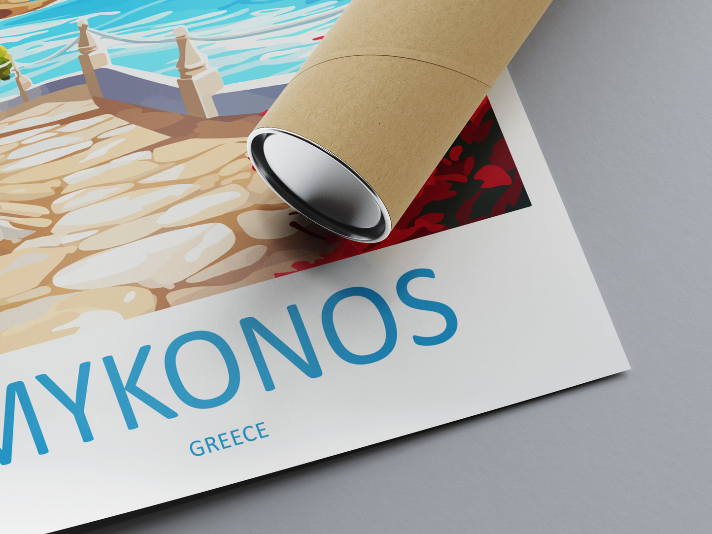 Mykonos Greece Travel Poster