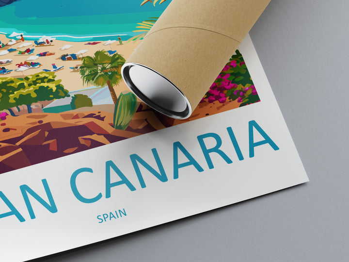 Gran Canaria Spain Travel Poster