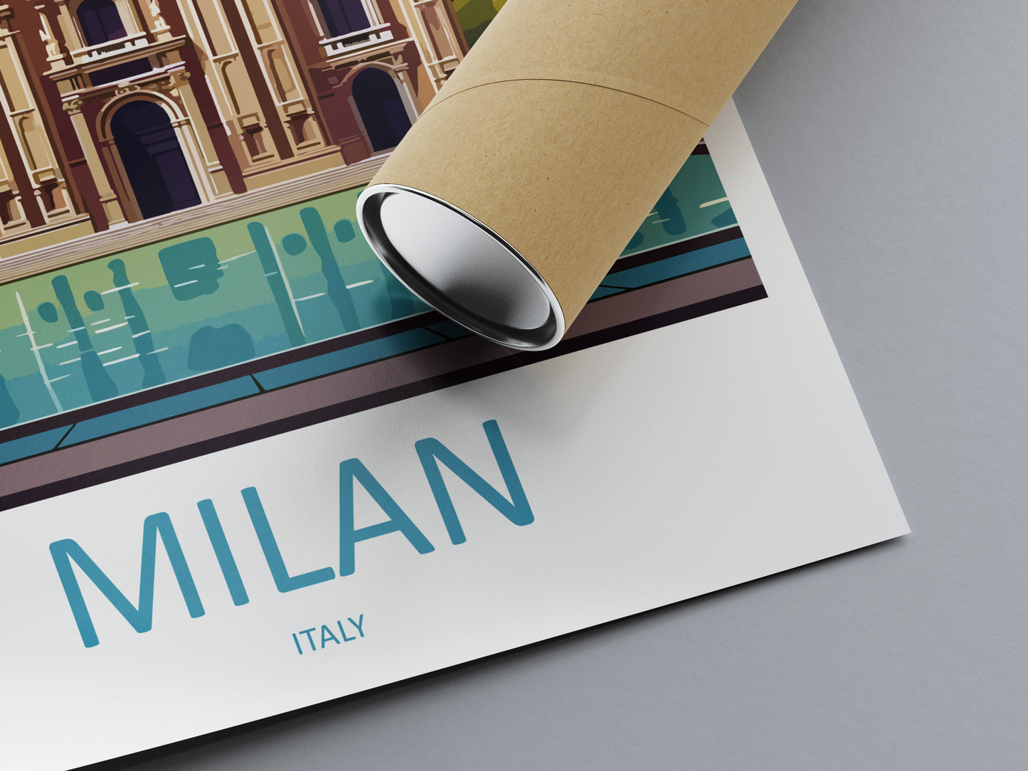 Milan Italy Travel Poster