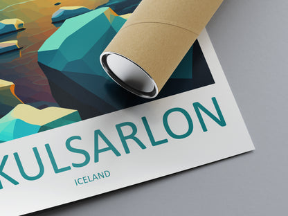 Jokulsarlon Iceland Travel Poster