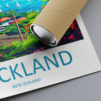 Auckland New Zealand Travel Poster
