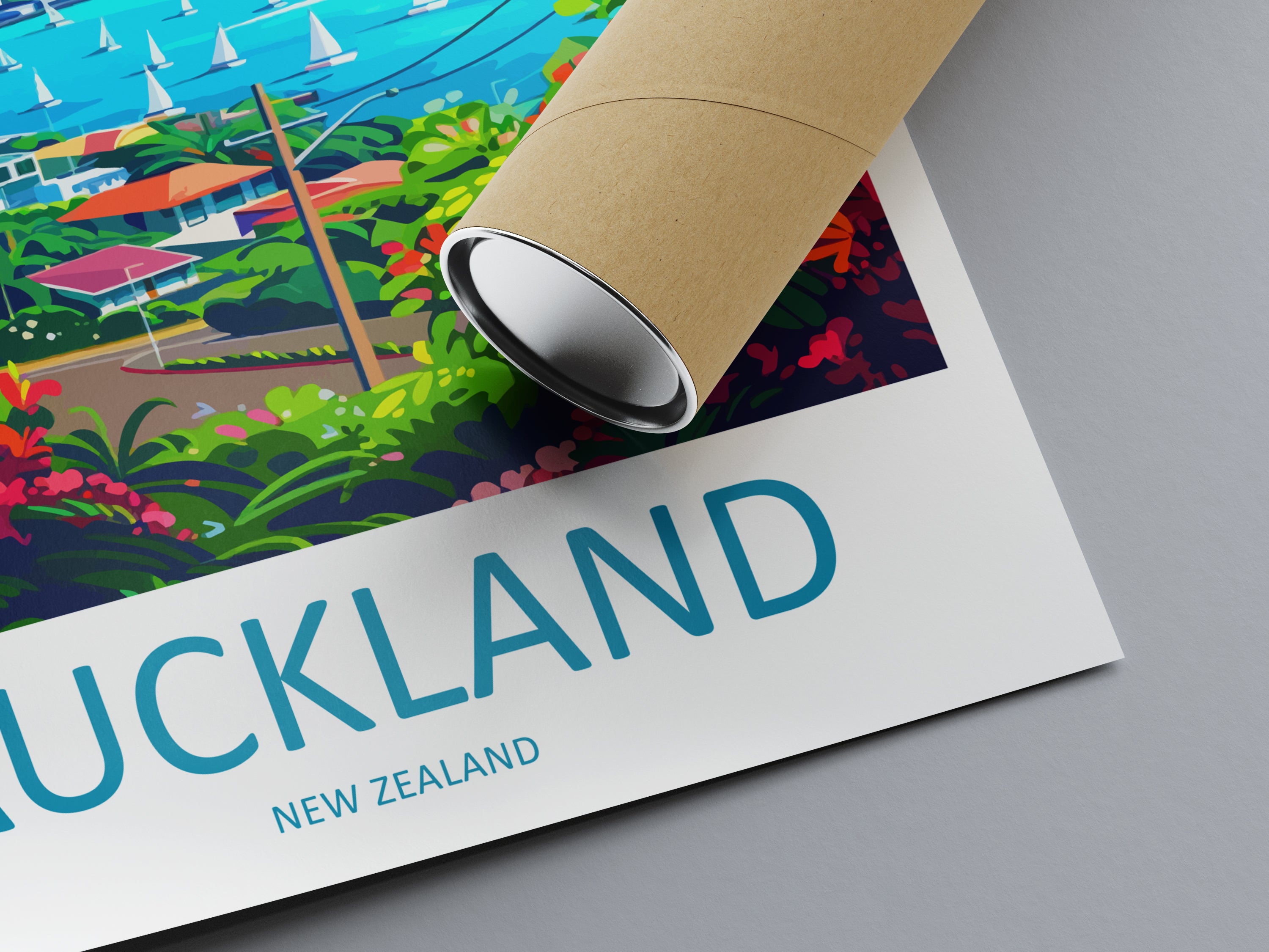 Auckland New Zealand Travel Poster