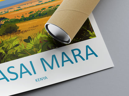 Masai Mara Africa Travel Poster