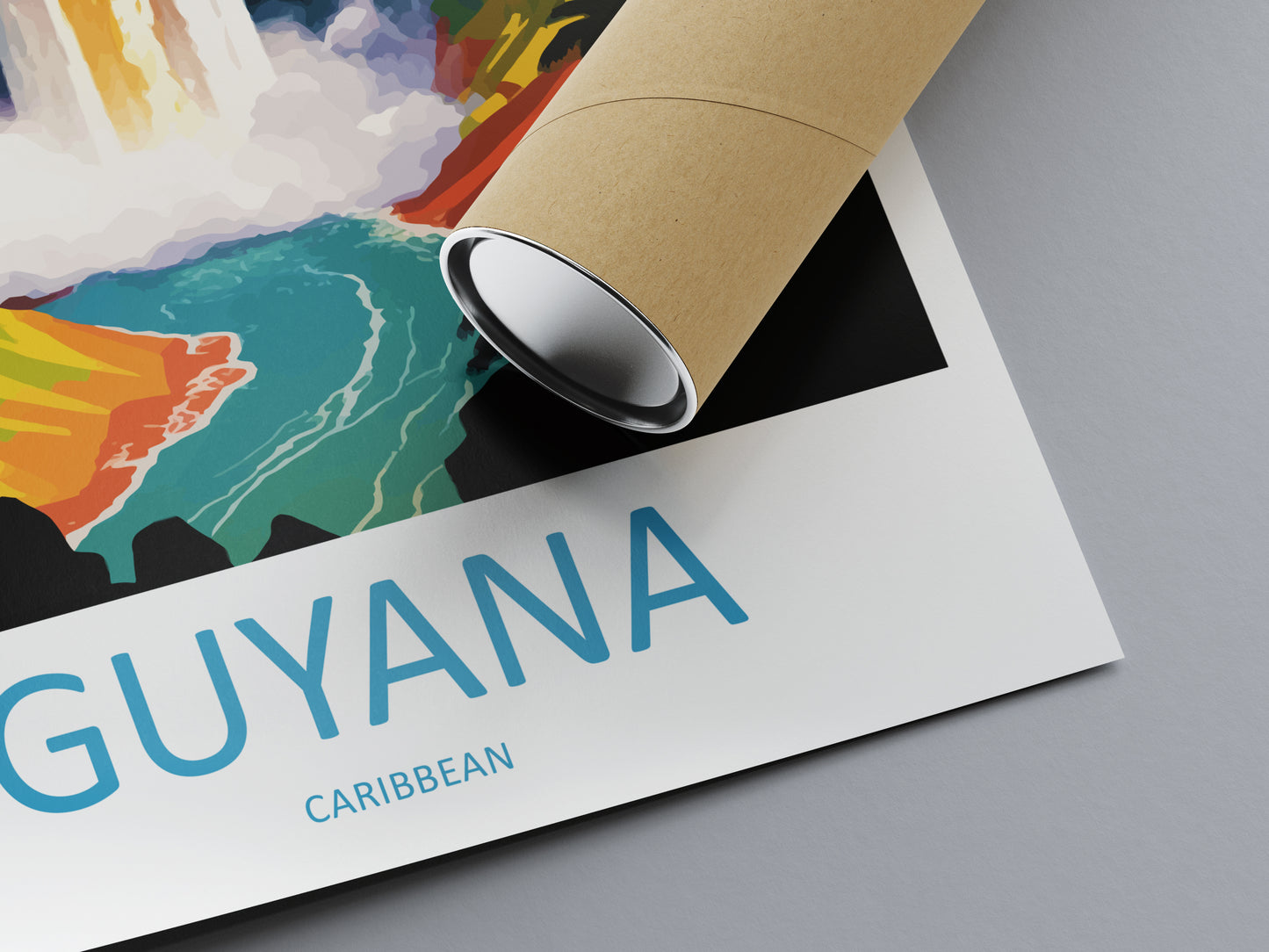 Guyana Caribbean Travel Poster