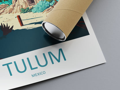 Tulum Mexico Travel Poster