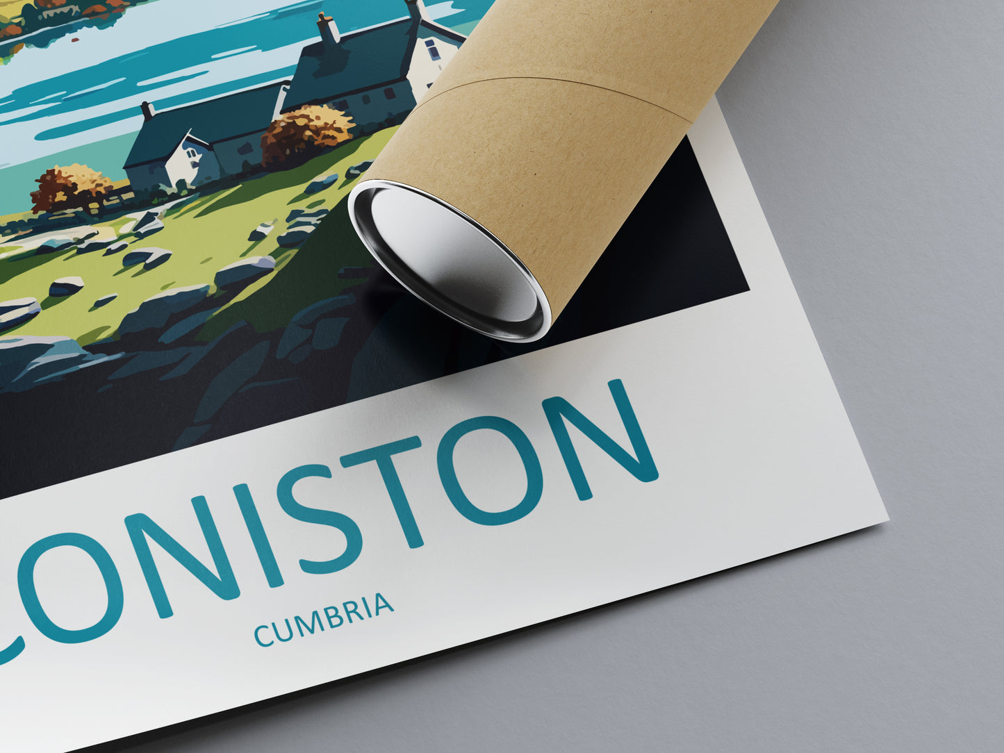 Coniston England Travel Poster