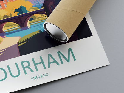 Durham England Travel Poster