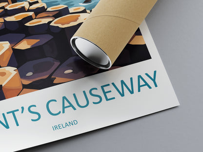 Giants Causeway Ireland Travel Poster