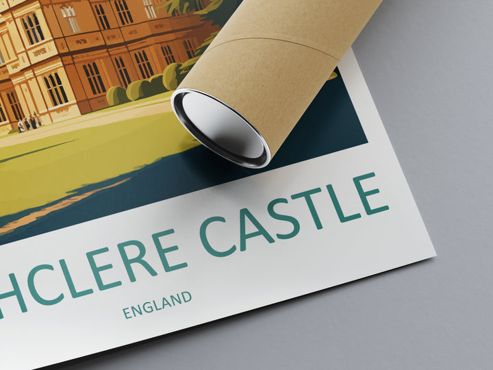 Highclere Castle England Travel Poster