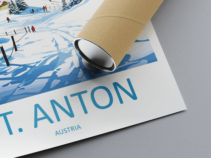 St. Anton Austria Travel Poster