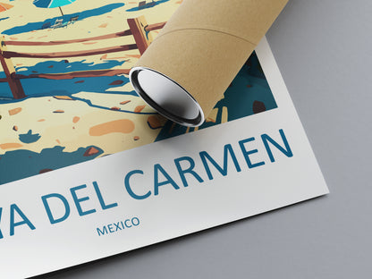 Playa Del Carmen Mexico Travel Poster