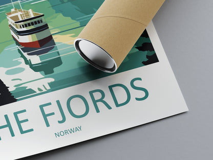 Fjords Norway Travel Poster